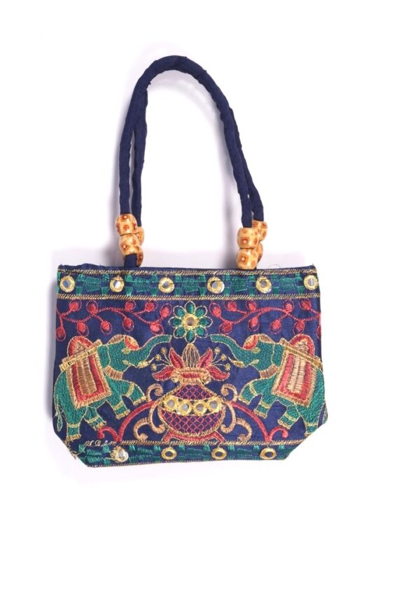 Kutch Elephant Embroidered Mini Handbags