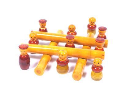 Handmade Etikoppaka Wooden Tic Tac Toe in Yellow