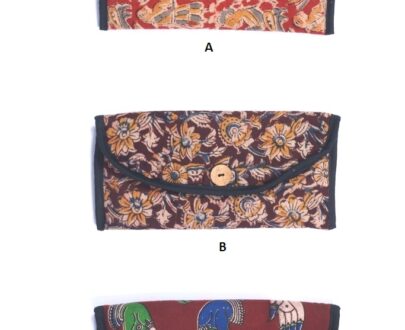 Handy Kalamkari Purse with Coconut Button