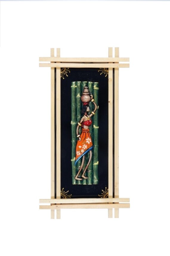 Terracotta Wood Frame - Lady With a Pot