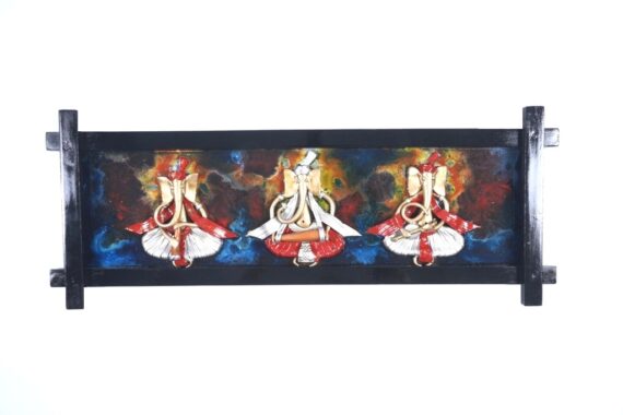 Trendy Mural Frame - Tri Ganesha With Musical Instruments