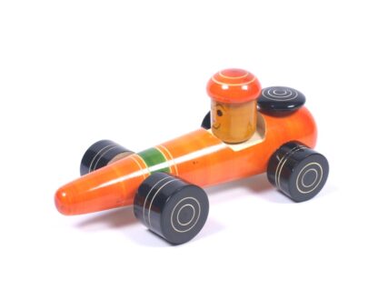 Channapatna wooden Toy Car in Orange