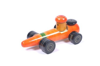 Channapatna wooden Toy Car in Orange