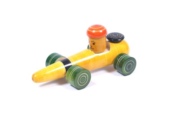 Channapatna wooden Toy Car in Yellow