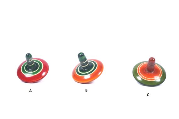 Channapatna Wooden Toy Spinning Tops