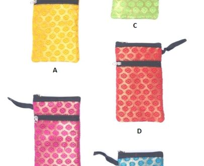 Ethnic Brocade Mobile Pouch