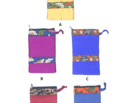 Ethnic Kalamkari Two Patch Mobile Pouches