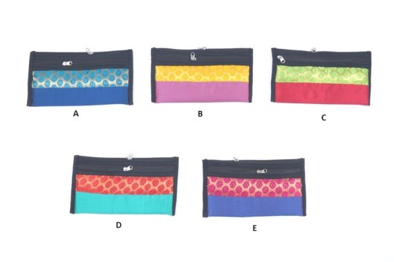 Ethnic Brocade Silk Two Zip Purse