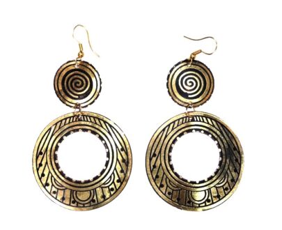 Metal Circle Brass Earrings