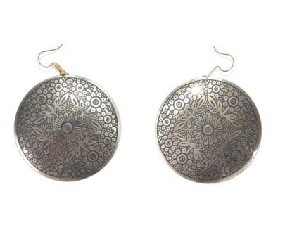 Metal Embossed Light Weight Earrings