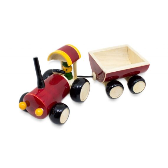 Channapatna Tractor Toy in Red