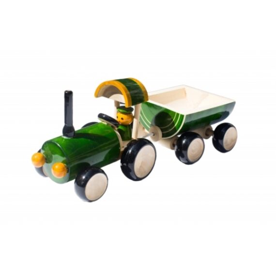 Channapatna Tractor Toy in Green