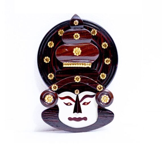 Kerala Handicrafts Rosewood 'Kathakali Face' Wall Hanging